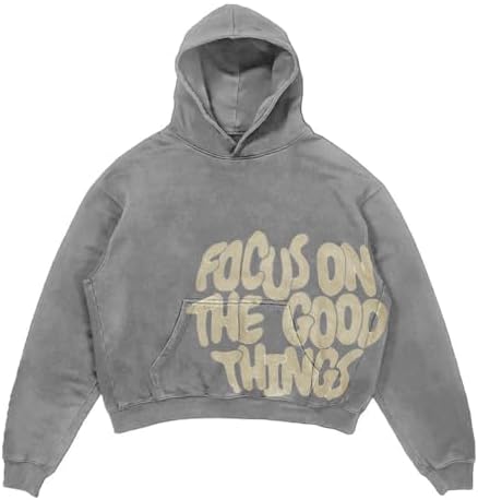 OATSBAS Men's Y2K Letter Print Hoodie Acid Wash Oversize Vintage Hoodies Hip-Hop Baggy Gothic Pullover Sweatshirt