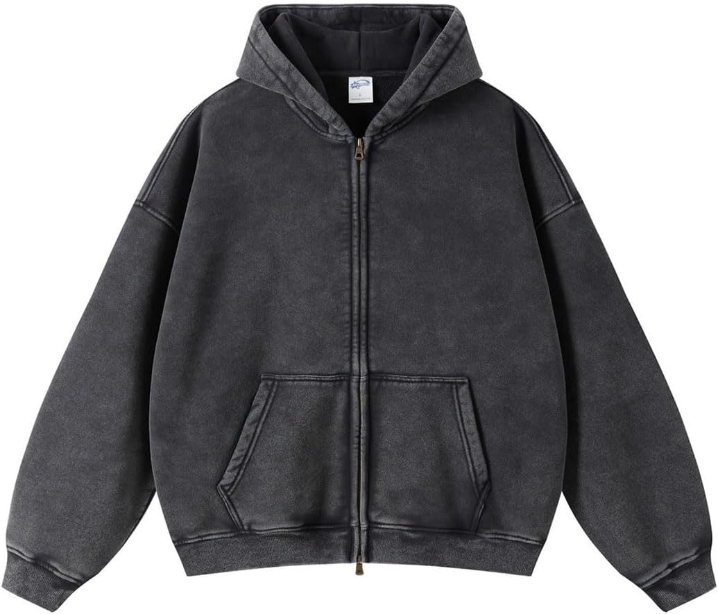 Men's Vintage Acid Wash Hoodie