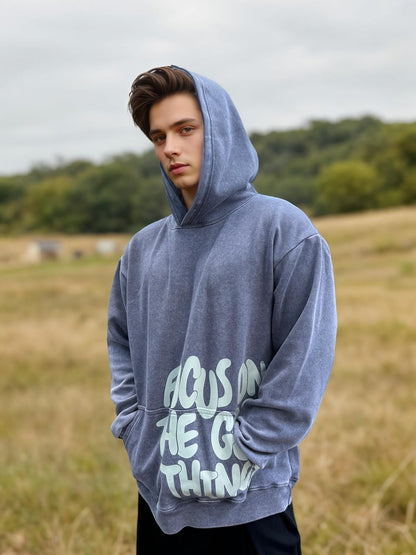 OATSBAS Men's Y2K Letter Print Hoodie Acid Wash Oversize Vintage Hoodies Hip-Hop Baggy Gothic Pullover Sweatshirt